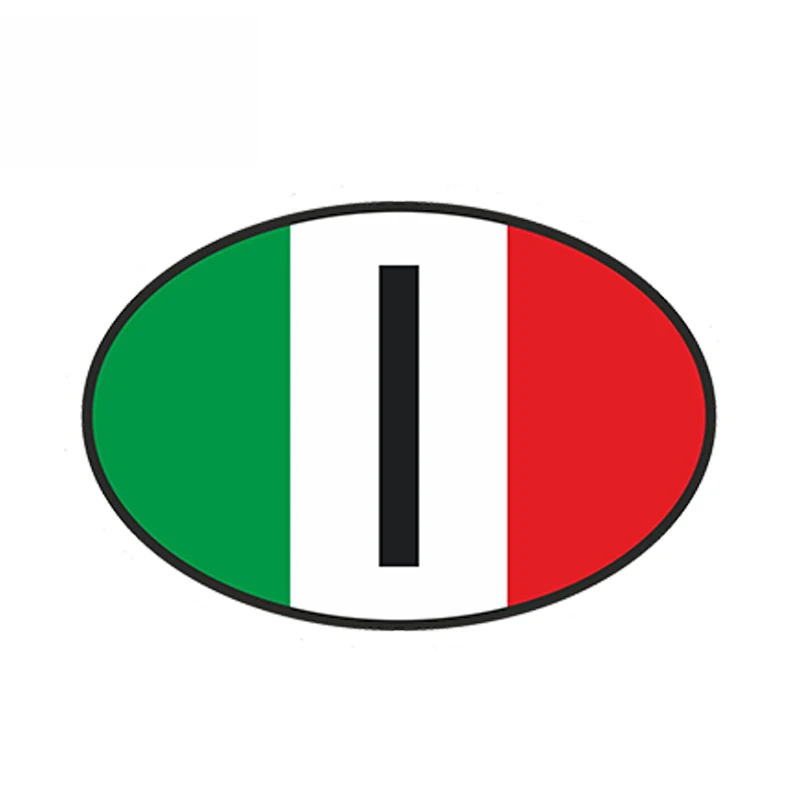 

SZWL I Italy Country Code Oval with Italian Flag Car Sticker Creative Decal Helmet Waterproof Bumper Accessories Vinyl,13cm*9cm