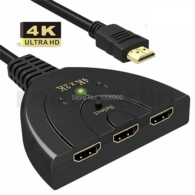 HDMI сплиттер 3 порта 4K переключатель 3в1 hdmi адаптер 1080P для HDTV DVD Xbox PS3 PS4 ноутбука и ПК