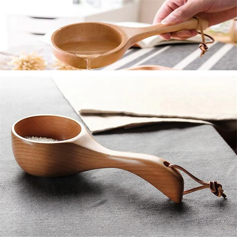 Здоровые Экологичные деревянные столовые приборы кухонные принадлежности