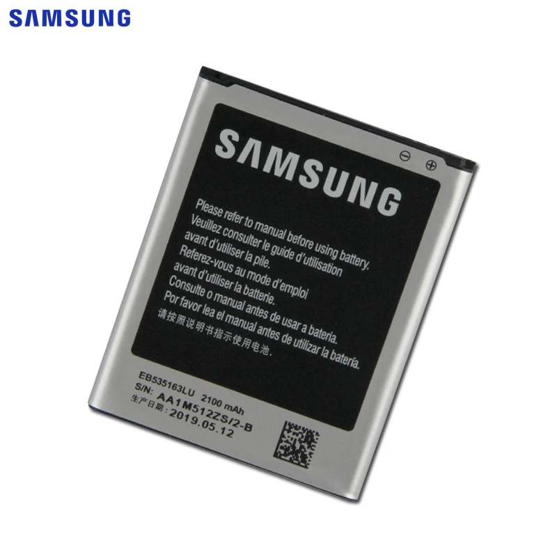 Samsung сменный аккумулятор EB535163LU для samsung I9082 Galaxy Grand DUOS I9080 I879 I9118 Neo+ i9168 i9060 2100 мАч