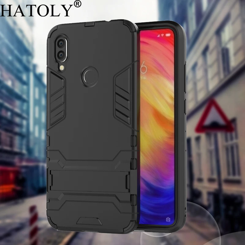 Защитный чехол HATOLY для Xiaomi Redmi 7 ударопрочный силиконовый резиновый Жесткий Чехол