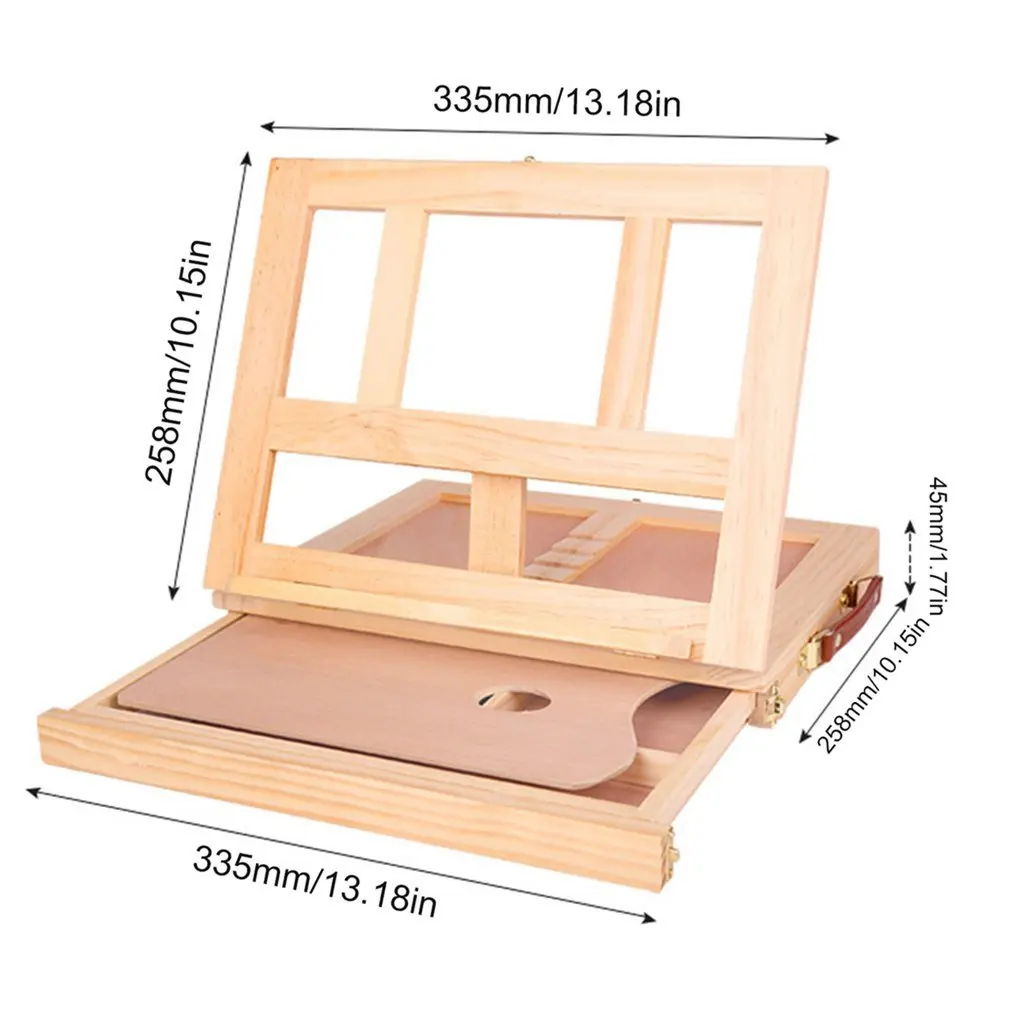 

Wooden Table Easels For Painting Artists Kids Drawer Box Desktop Laptop Accessories Suitcase Color Hardware Art Supplies