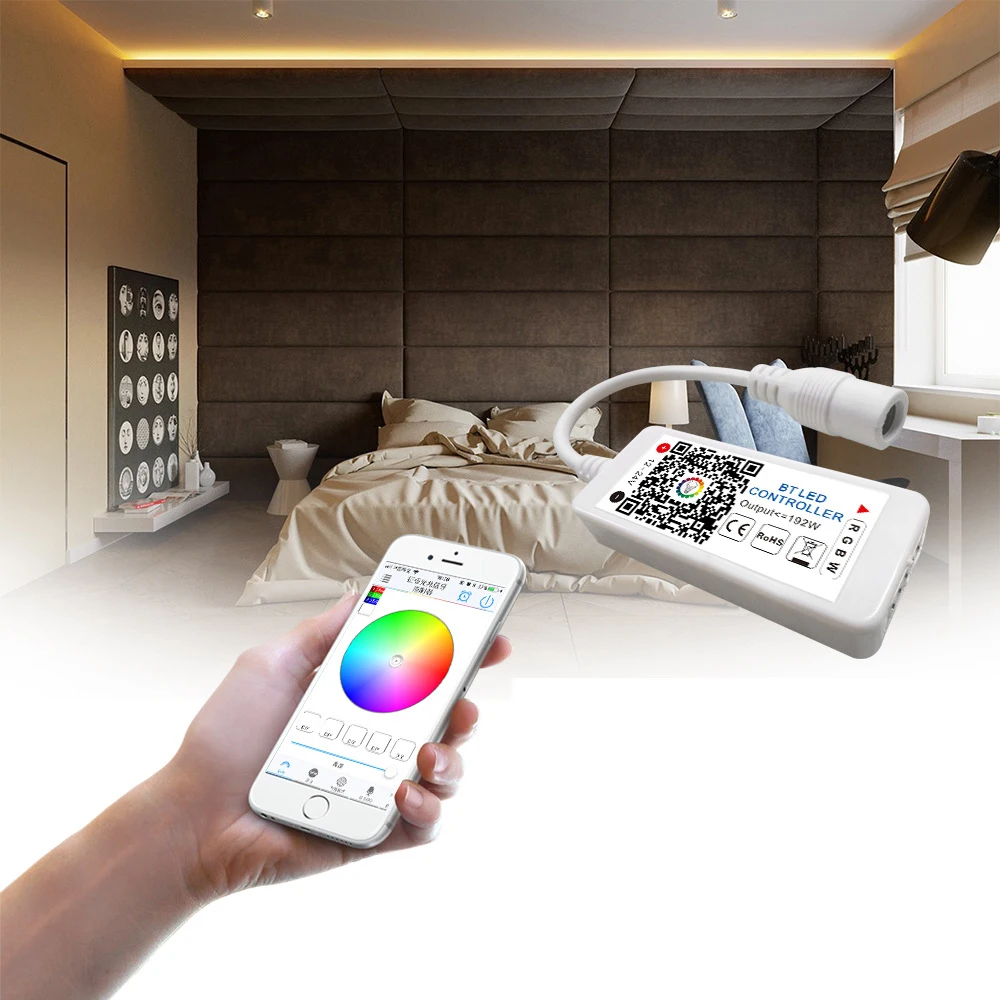 Мини-контроллер светодиодный светильник светодиод Bluetooth RGBW 4 канала IOS Android для RGB