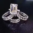 Choucong кольцо из 100% настоящего серебра 925 пробы AAAAA cz массивные вечерние Обручальные кольца для мужчин и женщин ювелирные изделия