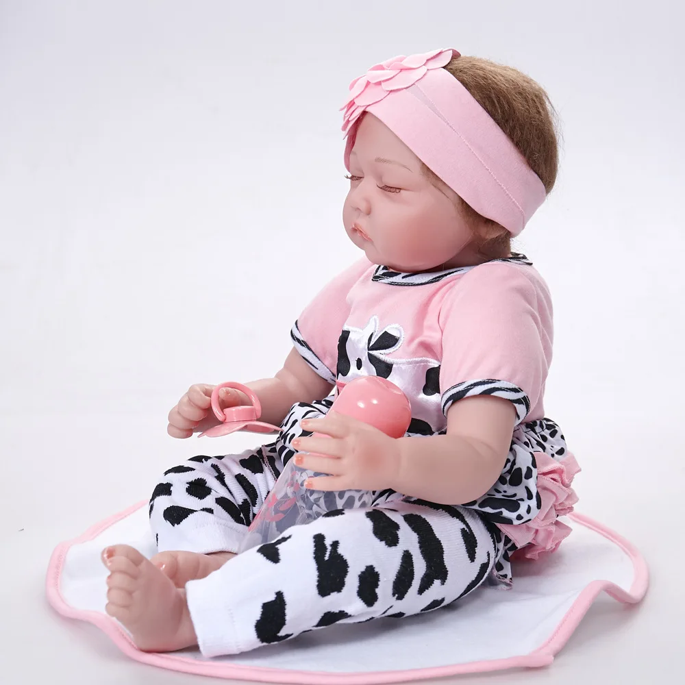 55 см тканевая силиконовая кукла Bebe Reborn Menino Реалистичная для новорожденного