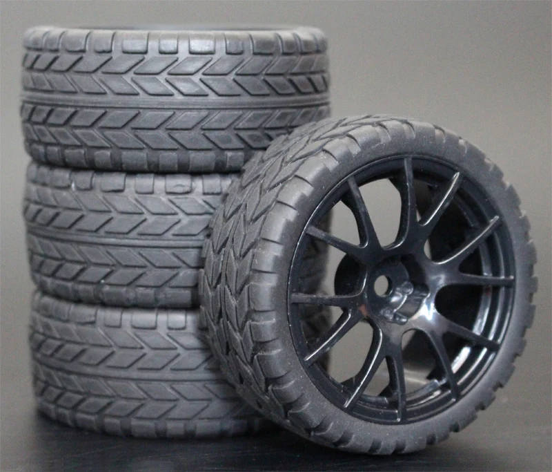 4 шт. резиновые радиоуправляемые шины и колесные диски с шестигранной головкой 12