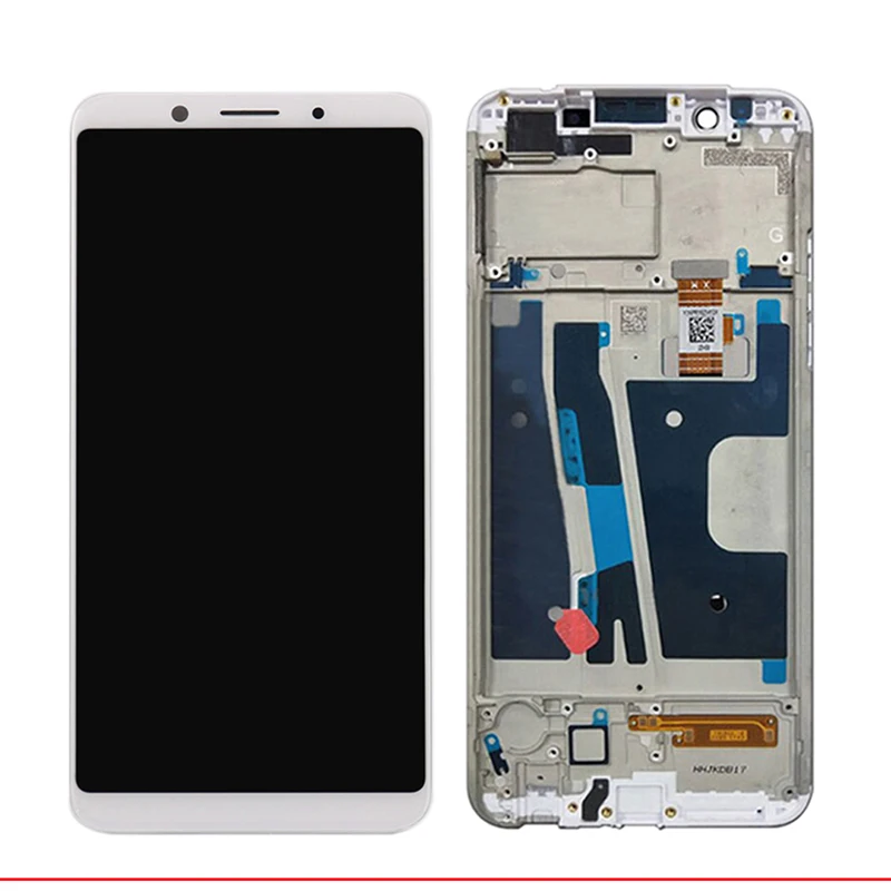 for 6 0 oppo f5 display in mobile phone lcds digitizer assembly parts pantalla a73 touch screen repair parts edge lcd free global shipping