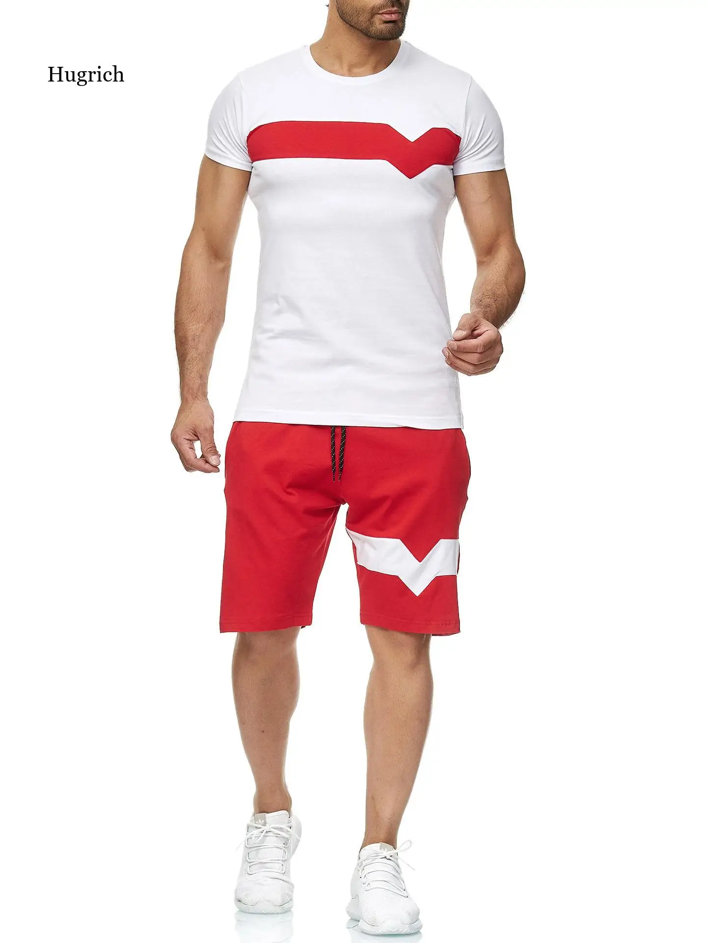 

2021 summer short sleeve new fashion letter printing set men's and women's slim temperament high end T-shirt set