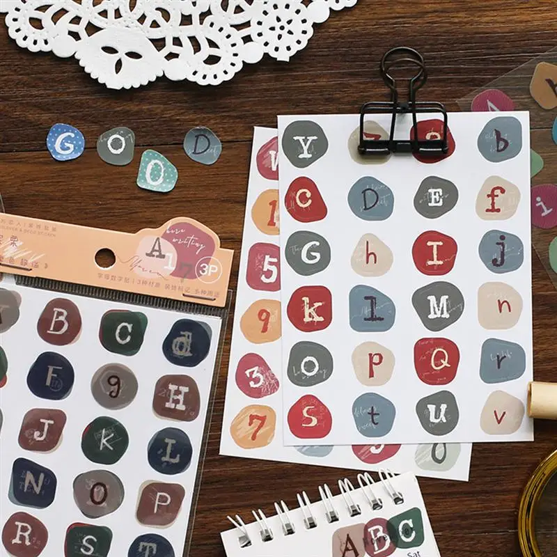 

4pcs Multi-color Alphabet Letter Stickers Scrapbooking Adhesive Sticker