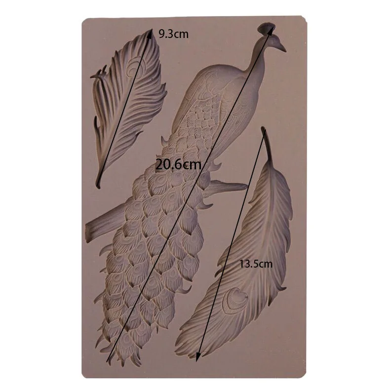 

Cake Decoration Peacock silicone mold fondant mold cake decorating tools chocolate gumpast soap mold resin mold