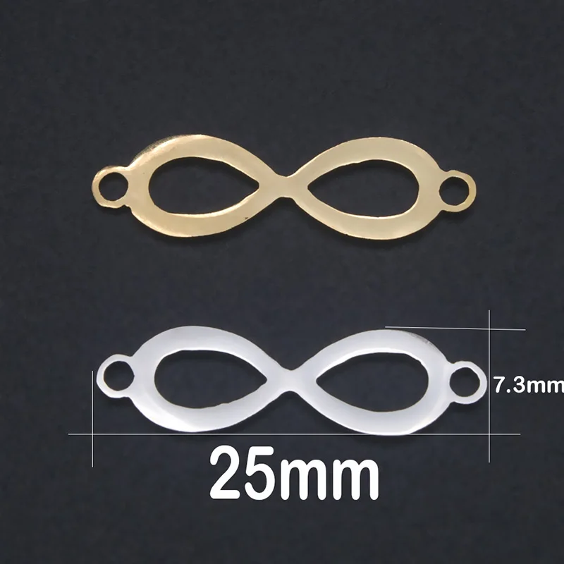 5 шт./лот Коннектор с символами бесконечности 8 форм подвески зеркальная