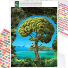 Алмазная мозаика картина пейзаж лесной мозг животное 5D DIY полный квадратный круг вышивка крестиком украшение дома