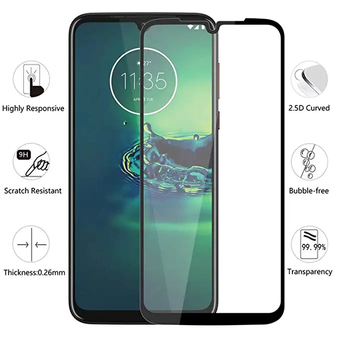 2-в-1 задняя пленка + закаленное стекло для Motorola Moto G8 Plus Защитное экрана на Play |