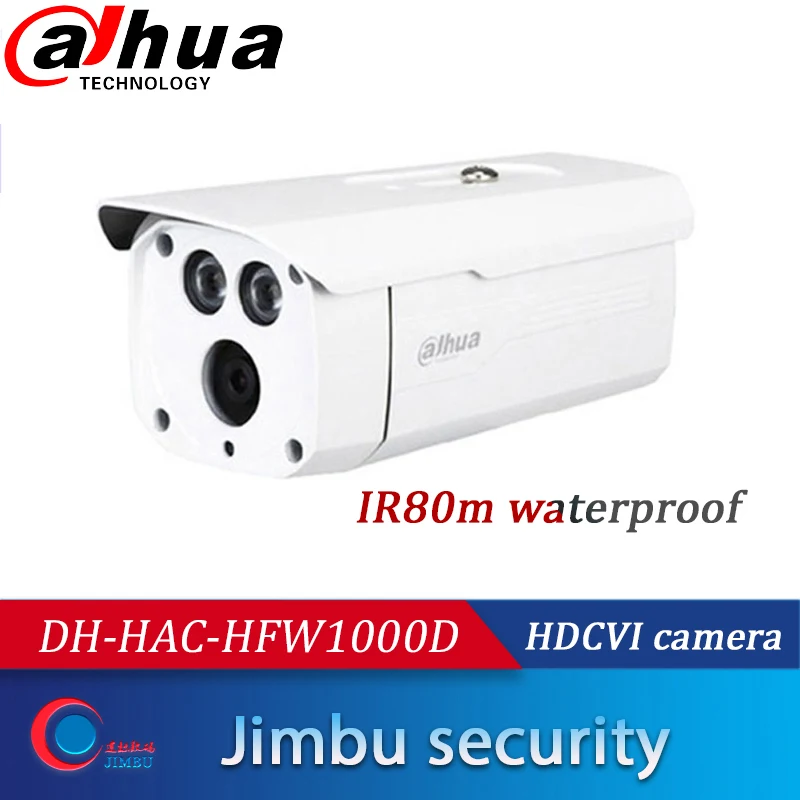 Оригинальная Dahua 1mp bullet HDCVI камера DH HAC HFW1000D IR80m водонепроницаемая для наружной