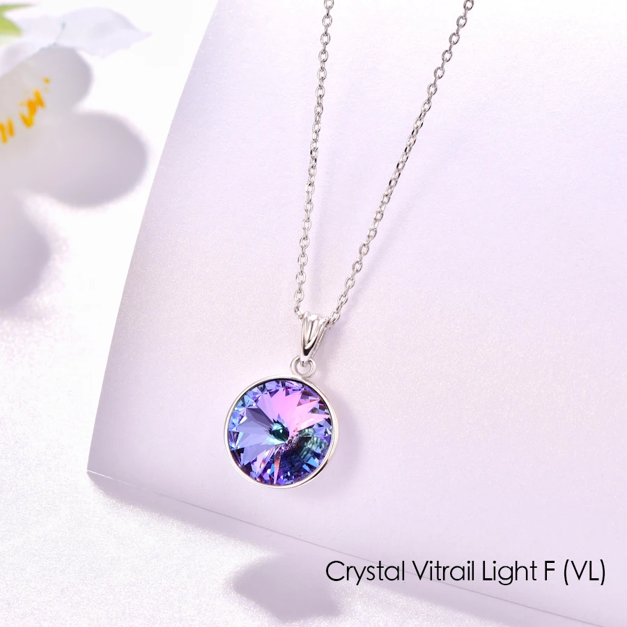 Ожерелье с кристаллами Swarovski, новая мода, круглый камень Bella RIVOLI, ожерелье с кулоном для женщин, элегантные вечерние ювелирные изделия на свадьбу