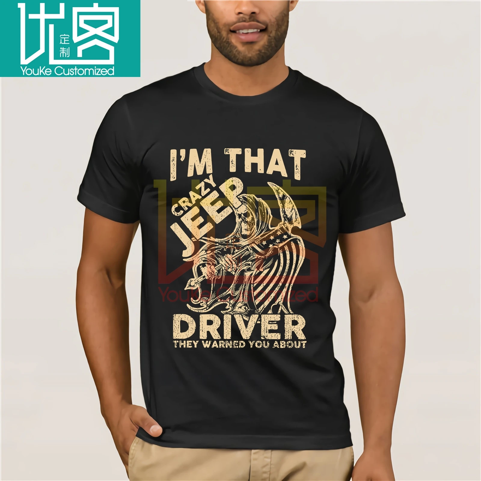 Модная мужская футболка с коротким рукавом они предупреждают вас о лете Im That Crazy