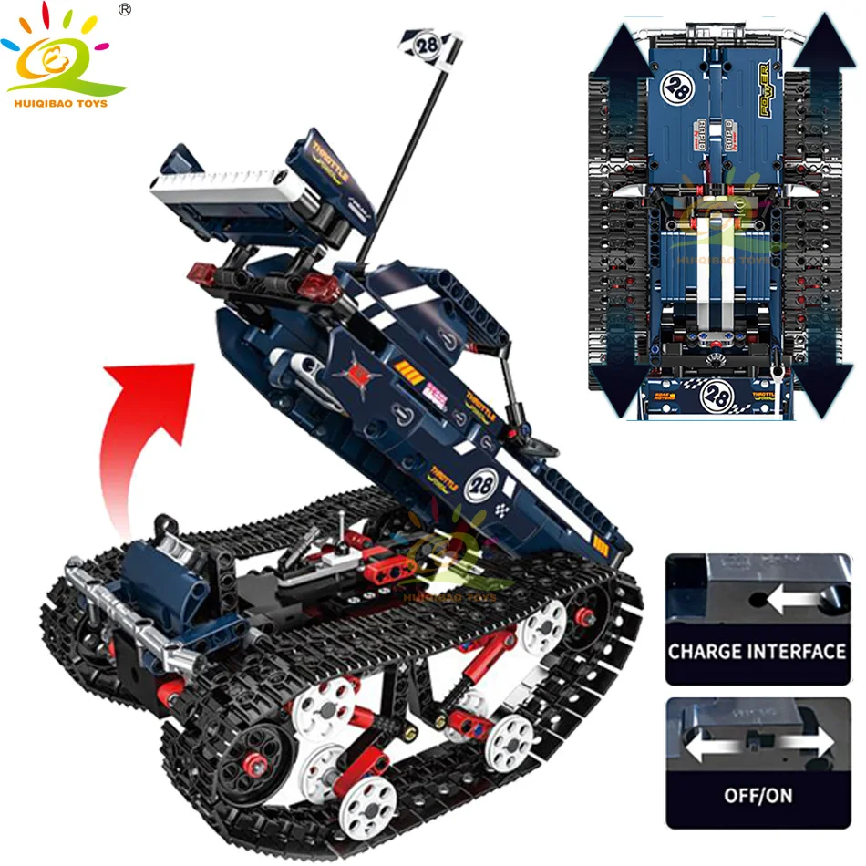HUIQIBAO игрушки 626 шт RC приложение дистанционное управление гусеничный гоночный