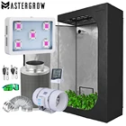 900 Вт-3600 Вт COB полный спектр освещения для выращивания растений + 4-дюймовый вентилятор с активированным углем + тент для выращивания комплект для гидропонной системы