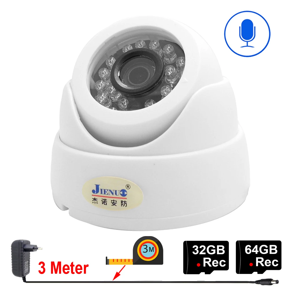 Купольная Ip камера JIENUO Wi Fi 1080P 720P HD 64 ГБ 32 ГБ|Камеры видеонаблюдения| |