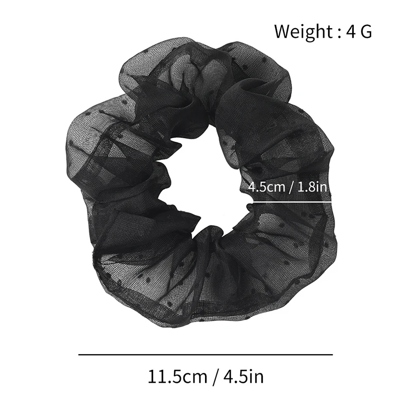 

Organza Dot Hair Scrunchie Hair Ring Ties For Girls Ponytail Holders Hair Bands Elastic Hairband Hair Accessories Headwear