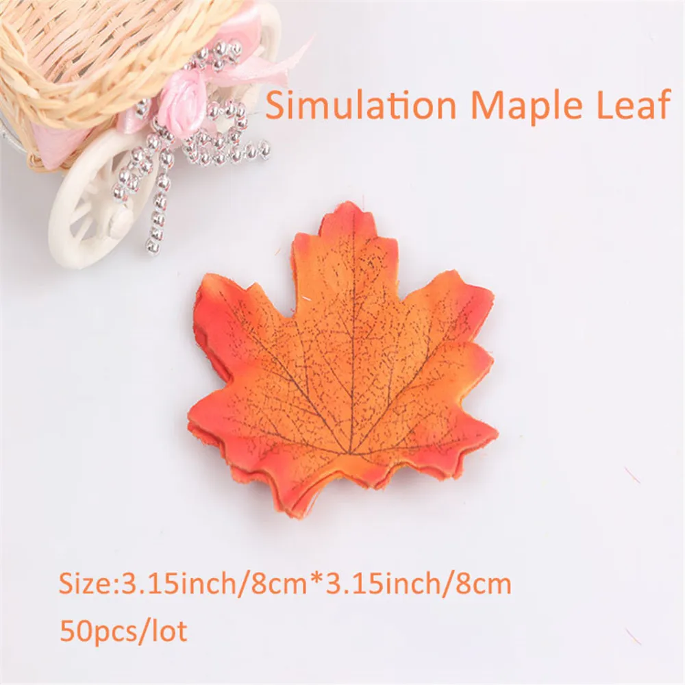 50 шт. искусственные кленовые листья на День Благодарения Декор осенние для
