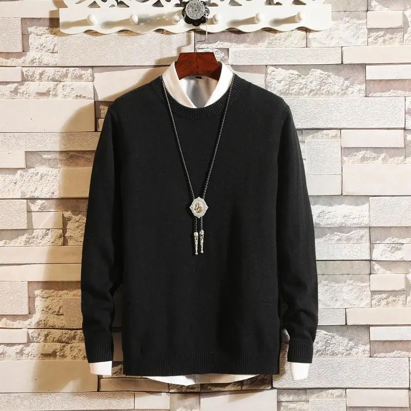 black 18 цветов кашемировые свитера мужские пуловеры осенне-зимняя одежда hombre pull homme hiver man свитера trui heren roupas мужской свитер - Цвет: black