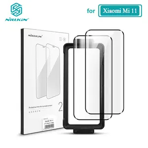 for Xiaomi Mi 11 Glass NILLKIN 2PCS Full Glue Screen Protector For Xiaomi Mi 11 Ultra 11 Pro Full Coverage Tempered Glass