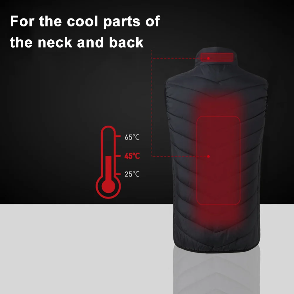 

Constant Temperature Vest Thermal Warm Coat Clothing Winter Waistcoat Outdoor Electric Heating Security Intelligence USB Charge