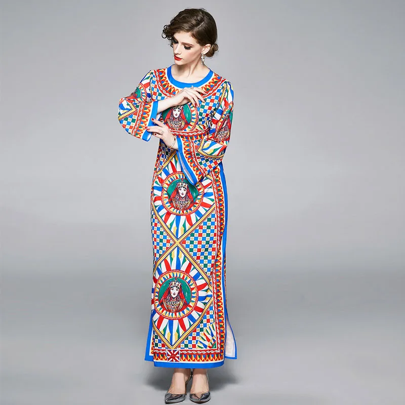 Женское модельное платье большого размера винтажные платья с круглым вырезом и