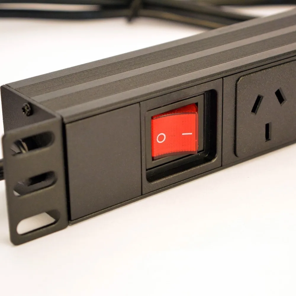 1" 1U 10A 7 блок распределения питания австралийская PDU стойка сетевого шкафа розетки стандартная розетка переключатель полосы питания как NZ