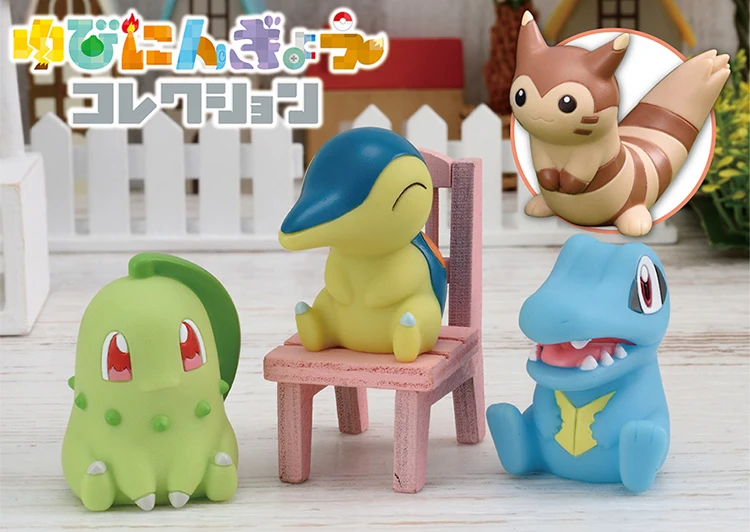 Фигурка покемона Bandai кукла Venusaur Charizard blastise Chikorita Cyndaquil totoстое пальчиковая