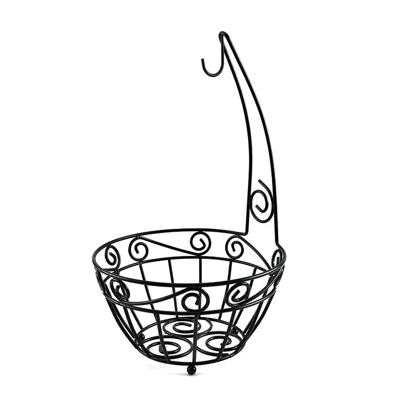 

Fruit Basket Bowl, With Banana Hook, Creative Tabletop Fruit Basket, Suitable For Kitchen , Decorative Display Stand