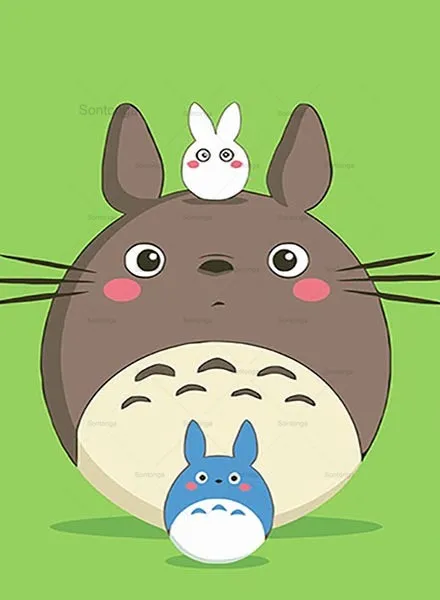 

Diy 5D Diamond Painting Embroidery My Neighbor Totoro Modern Painting Cartoon Anime Cross Stitch Full Round Diamond Gift Wall St