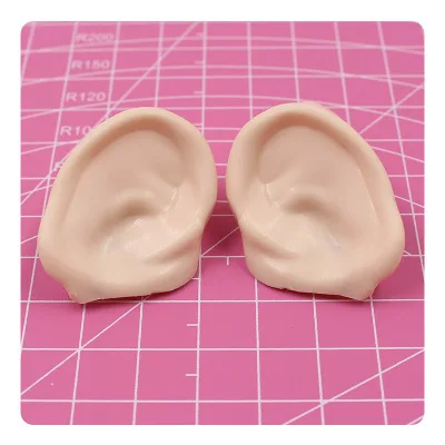 white big ear Blyth Doll Ears for Blyth Doll Icy Doll White Natural Tan Dark and Super Black Skin Only Ears No Doll Children Toys for Girls - Цвет: white big ear