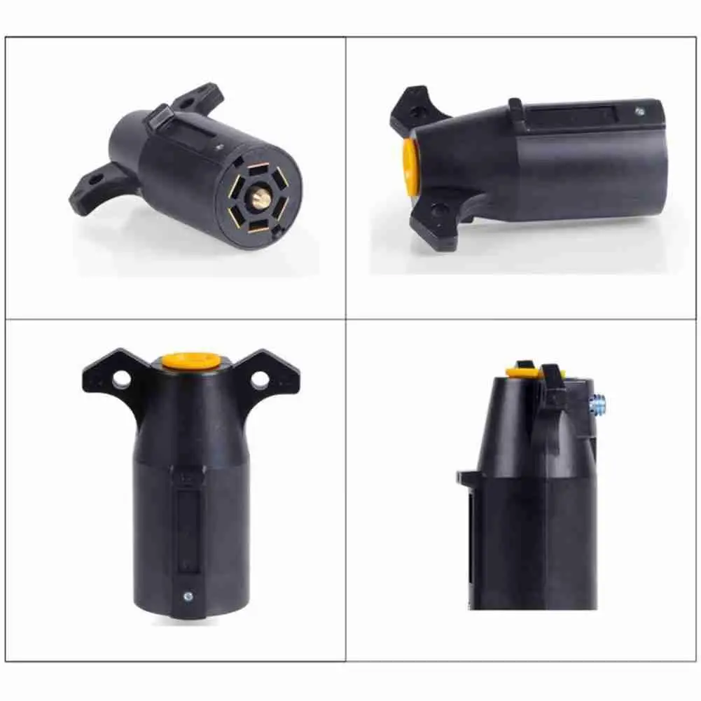 

1PC 7 Way 12v Plug Connector For Trailer Touring Car Socket Plug Adapter Shipping Connector Drop B5S4