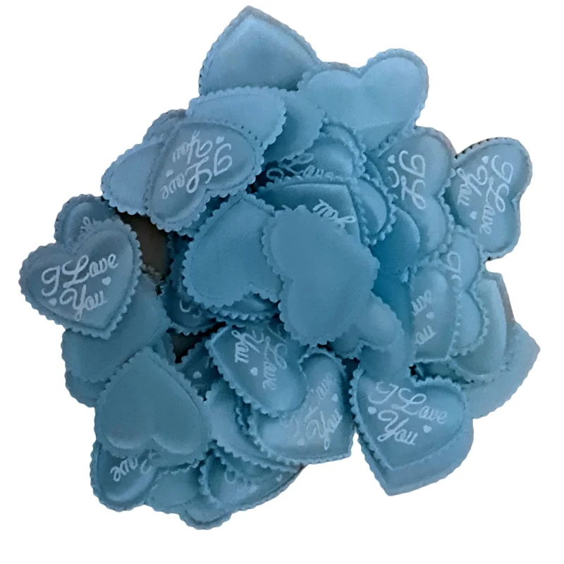 HL 35 мм 100 шт синий цвет мягкий Любовь Сердце аппликации свадебное украшение