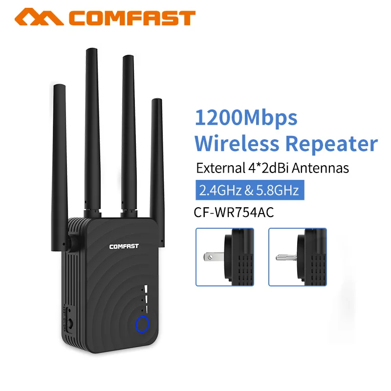 Comfast 1200 Мбит/с беспроводной WiFi расширитель маршрутизатор Wi-Fi с функцией репитера