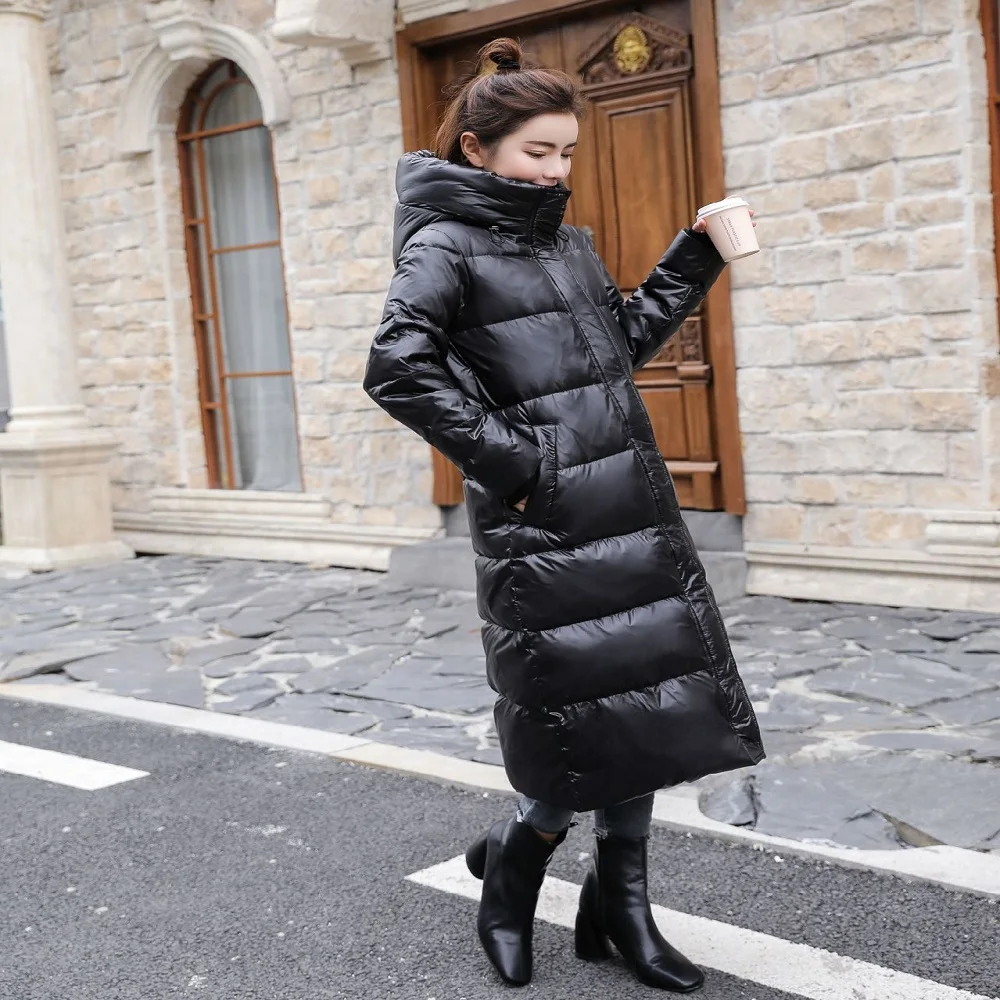 Женский пуховик на белом утином пуху толстый новинка 90% зимнее пальто женский