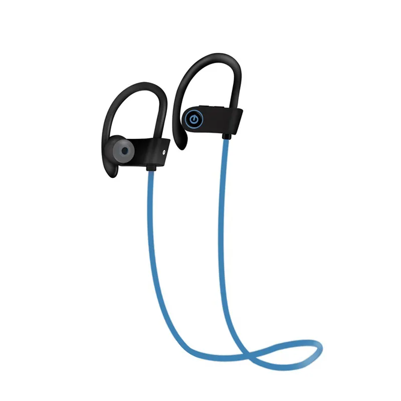 Синий Bluetooth наушники Otium Лучшие Беспроводные спортивные наушники IPX7 водонепроницаемые HD handsfree ecouteur filaire ecouteurs avec fil auriculares con cable casque bluetooth ecouteur iphone - Цвет: Синий