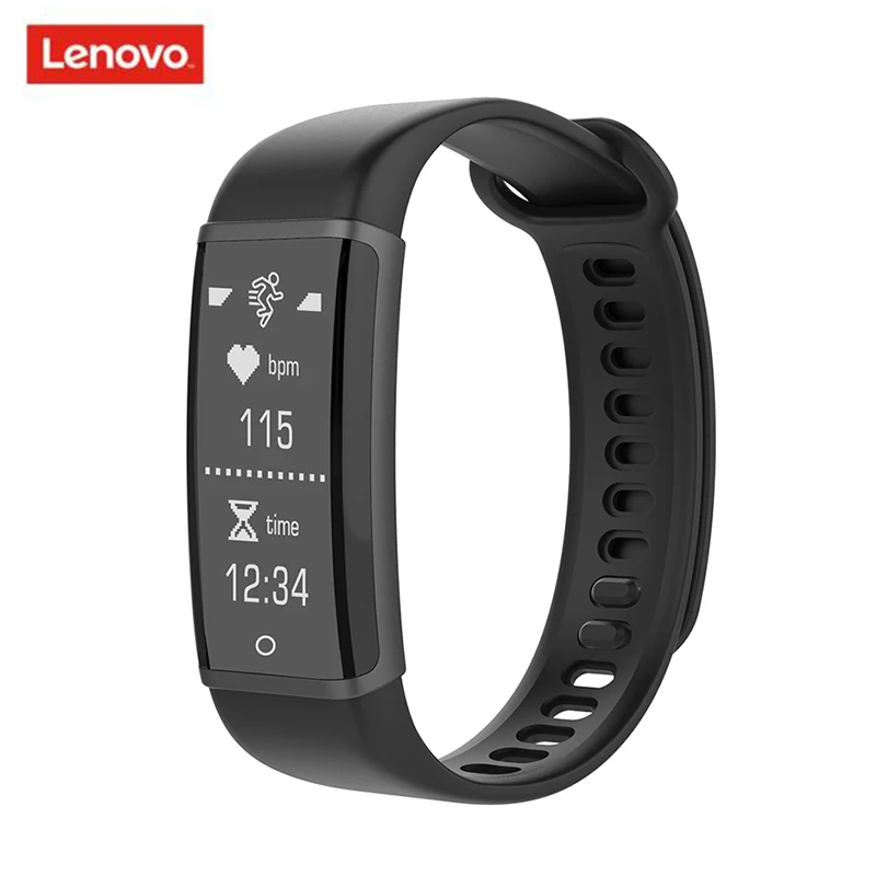 Smartband Black Lenovo фитнес-браслет HX03W IP68 водонепроницаемый смарт-браслет Bluetooth OLED экран монитор сердечного ритма во время сна Шагомер умный Браслет - Цвет: Smartband Black