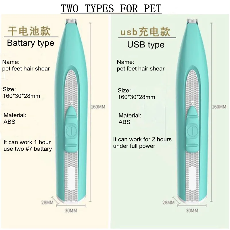 

Pet Cat Electric Feet Hair Remover Tool