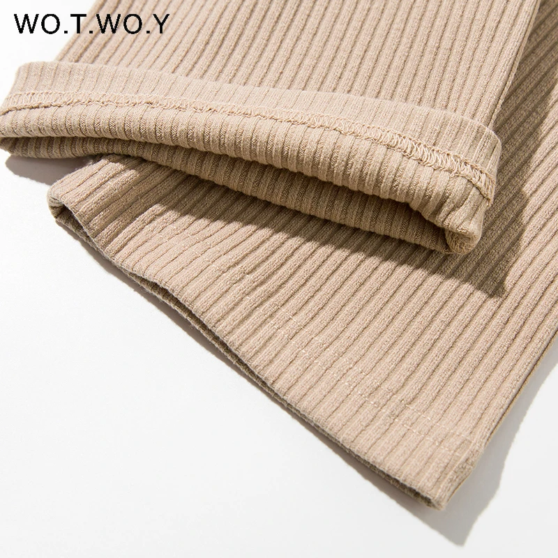 

WOTWOY Casual Loose Basic T-Shirt and Skinny Shorts 2 Piece Set Women 2021 Summer Cotton Tracksuits Female Tops Shorts Outfits