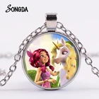 Модное ожерелье Миа и я из мультфильма лошадь и аниме постер с принцессой, длинная цепочка с кристаллами, ювелирное изделие для детей, праздничный тематический подарок