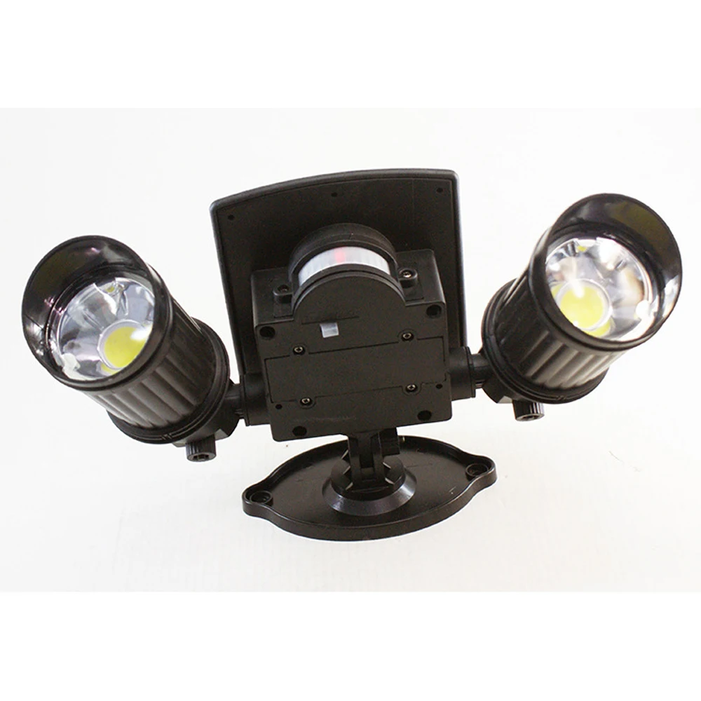 Яркий солнечный светильник COB светодиодный с двойной головкой регулируемый