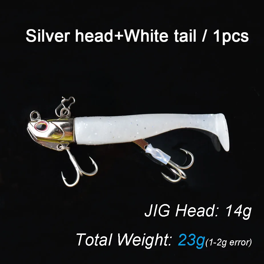 14g 1set Silver TOMA, новинка, черная блесна, джиг, приманка для рыбалки, мягкая, щука, приманка, 14 г, 21 г, 2 крючка, бас, рыбалка на сельдь, Мягкая приманка, лодка, код, морская приманка - Цвет: 14g 1set Silver