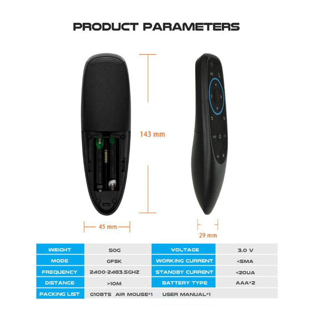 G10 BT Blueteeth Air Mouse Пульт дистанционного управления без 2 4G USB приемник с гироскопом