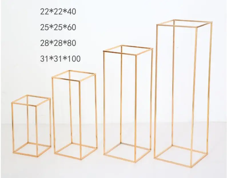Плинтус для свадьбы квадратный золотистый белый 2 комплекта 8 шт. | Дом и сад