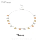 Yhpup мода мульти-Цвет круглый цепи женское ожерелье из нержавеющей стали ожерелье брелок очарование металла ожерелье ювелирные изделия вечерние подарки, Новое поступление