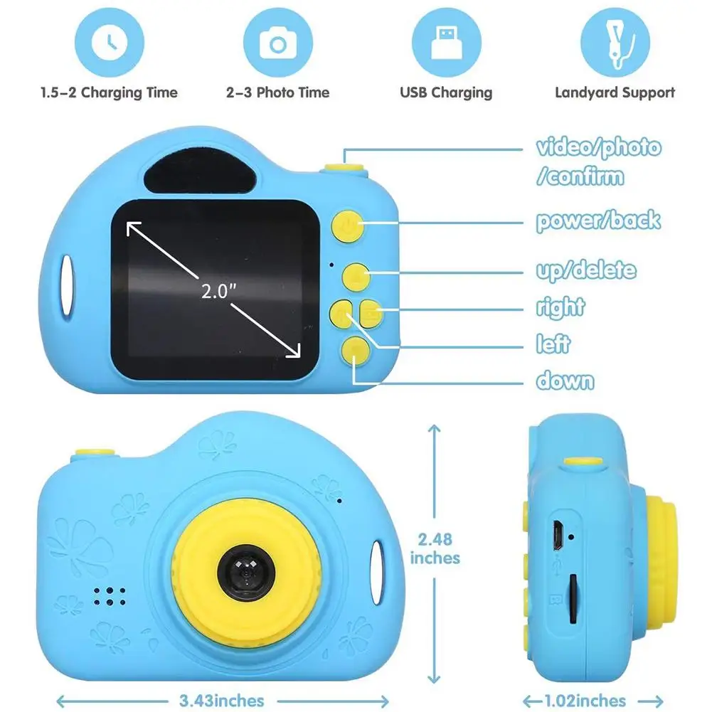 2020 горячая Распродажа детская камера мультипликационная цифровая мини
