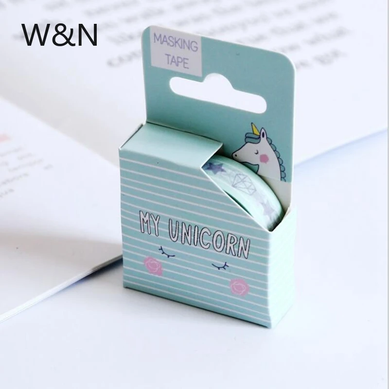 15 мм * 5 м милый Единорог васи лента животные декоративная клейкая DIY Скрапбукинг